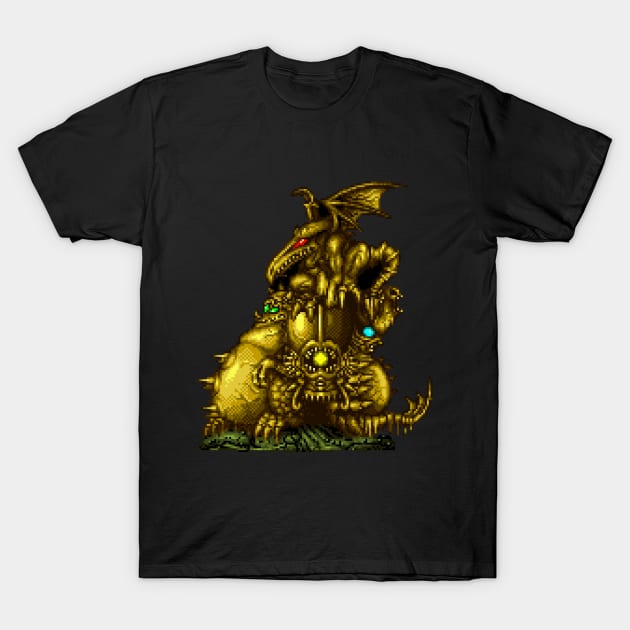 Space Pirates Golden Statue T-Shirt by SuperSensei